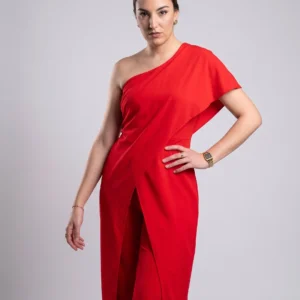 Vestido asimétrico Rojo